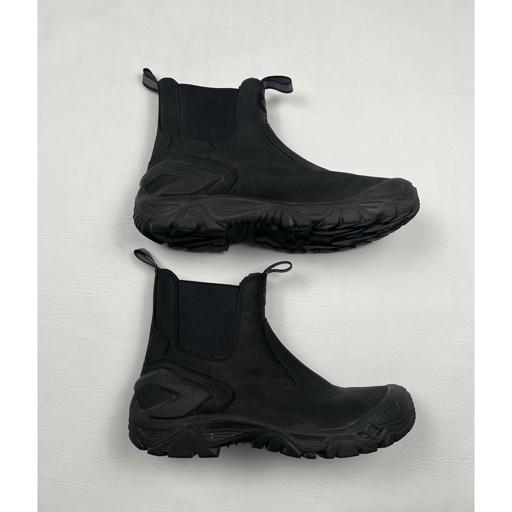 Merrell Strongfield Chelsea Boots Mens 13 Black Tactical Slip Resistant J099441 - Picture 2 of 5